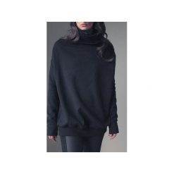 Beżowy golf buka bluza oversize. Brązowe bluzy damskie One mug a day, uniwersalny, bez wzorów, z bawełny, bez rękawów, długie, bez kaptura. Za 269,00 zł.