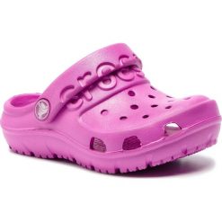 Klapki CROCS - Hilo Clog K 16007 Wild Orchid. Różowe sandały dziewczęce Crocs, z tworzywa sztucznego, bez zapięcia. W wyprzedaży za 99,00 zł.