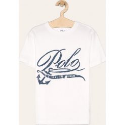 Polo Ralph Lauren - T-shirt dziecięcy 134-176 cm. Białe t-shirty chłopięce Polo Ralph Lauren, z nadrukiem, z bawełny, bez rękawów. Za 179,90 zł.