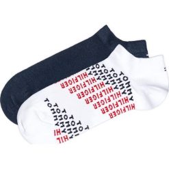 Tommy Hilfiger 2-pack Skarpetki Niebieski Biały. Niebieskie skarpetki męskie TOMMY HILFIGER, bez wzorów, z elastanu. Za 44,95 zł.