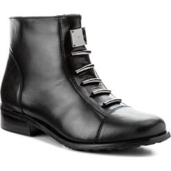 Botki damskie lity: Botki EKSBUT - 66-4088-155-1G Czarny