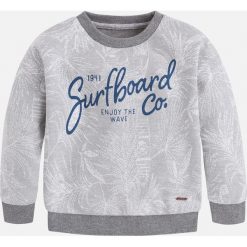 Mayoral - Bluza dziecięca 92-134 cm. Szare bluzy męskie z nadrukiem Mayoral, z bawełny, bez rękawów, z kapturem. W wyprzedaży za 59,90 zł.