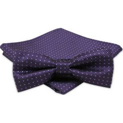 Modna Mucha Męska - Alties - Intensywny Fiolet w Groszki MUALTS0309. Muszki męskie Alties, w paski, eleganckie. Za 39,00 zł.