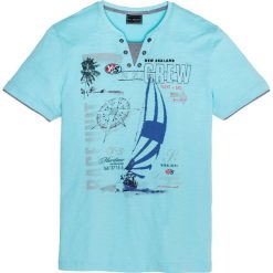 T-shirt 2 w 1 Regular Fit bonprix morski. Niebieskie t-shirty męskie bonprix, s, z nadrukiem, bez kołnierzyka. Za 44,99 zł.