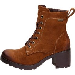 Botki damskie na obcasie VINCEZA 10553 CAMEL. Brązowe botki damskie Vinceza, z zamszu, klasyczne, na wysokim obcasie, na obcasie, bez zapięcia. W wyprzedaży za 169,00 zł.