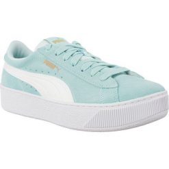 Wygodne Sneakersy Puma VIKKY PLATFORM ISLAND PARADISE. Niebieskie sneakersy damskie Molly.pl, z zamszu. Za 249,00 zł.