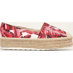 Answear - Espadryle Sunsea. Czerwone espadryle damskie ANSWEAR, bez wzorów, z materiału, bez obcasa, na obcasie. W wyprzedaży za 79,90 zł.
