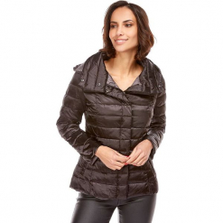Kurtka zimowa w kolorze czarnym. Czarne kurtki damskie pikowane marki Snowie Collection, na zimę, s. W wyprzedaży za 227,95 zł.