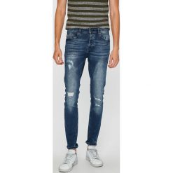 Only & Sons - Jeansy. Niebieskie jeansy męskie Only & Sons, z aplikacjami, z podwyższonym stanem. W wyprzedaży za 129,90 zł.