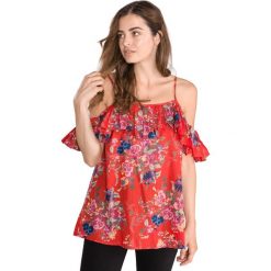 TWINSET Top Czerwony. Czerwone bluzki damskie Twinset, xs, w kwiaty, z bawełny, bez kołnierzyka, bez rękawów. Za 559,95 zł.