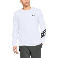 Under Armour Wordmark Koszulka Biały. Białe podkoszulki męskie Under Armour, xxl, z nadrukiem, z bawełny, z długim rękawem. Za 137,95 zł.