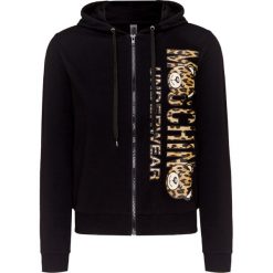 Bluza MOSCHINO UNDERWEAR. Czarne bluzy damskie Moschino Underwear, bez wzorów, z bawełny, bez rękawów, z kapturem. W wyprzedaży za 536,00 zł.