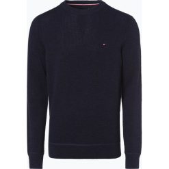 Tommy Hilfiger - Sweter męski, niebieski. Niebieskie swetry klasyczne męskie TOMMY HILFIGER, l. Za 449,95 zł.