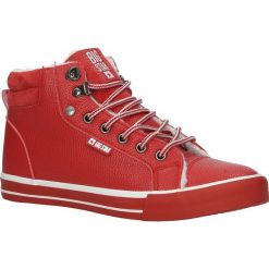 Czerwone trampki ocieplane sznurowane Big Star BB274003. Czerwone trampki i tenisówki damskie BIG STAR, bez wzorów, na sznurówki. Za 99,99 zł.