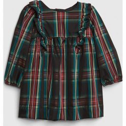 Sukienka w kolorze czerwono-czarno-morskim. Niebieskie sukienki niemowlęce Gap Kids, z nadrukiem, bez rękawów, midi. W wyprzedaży za 79,95 zł.