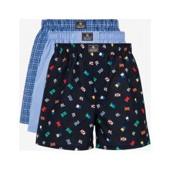 Polo Ralph Lauren Bokserki 3szt Niebieski. Niebieskie bokserki męskie Polo Ralph Lauren, w kratkę, z bawełny. Za 257,95 zł.