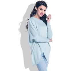 Sweter F356 zielony. Zielone swetry damskie Tagless, s, bez wzorów, z długim rękawem, długie, bez kaptura. Za 95,01 zł.