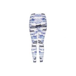 Leggings Glitch. Niebieskie legginsy damskie Who cares, s, bez wzorów. Za 99,99 zł.