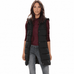Jacqueline de Yong Kamizelka damska JDYLIDYA LONG PADDED WAISTCOAT OTW SIE Black (rozmiar L). Czarne kurtki damskie Jacqueline de Yong, l, bez wzorów, bez kaptura. W wyprzedaży za 225,00 zł.