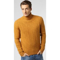 Nils Sundström - Sweter męski, żółty. Żółte swetry męskie Nils Sundström, xxl, bez wzorów, z wełny, eleganckie, bez kołnierzyka, bez kaptura. Za 79,95 zł.