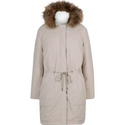 Kurtka parka puchowa dwustronna bonprix kamienisty. Szare parki damskie bonprix, bez wzorów, z puchu, bez kaptura. Za 299,99 zł.