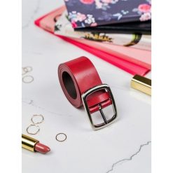 Pasek damski skórzany Rovicky PDR-4 czerwona - czerwony. Czerwone paski damskie ROVICKY, w paski, ze skóry, klasyczne. Za 34,99 zł.
