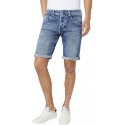 Pepe Jeans spodenki męskie Track Short PM800487NA7 31 niebieskie. Niebieskie spodenki i szorty męskie Pepe Jeans, m, bez wzorów, z jeansu, krótkie. W wyprzedaży za 219,00 zł.