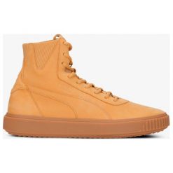 Puma Breaker Hi Gum buty męskie, żółty, rozmiar 42. Żółte buty sportowe męskie Puma, ze skóry, bez zapięcia, outdoorowe. W wyprzedaży za 399,99 zł.