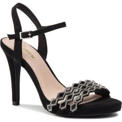 Sandały MENBUR - 20570 Black 0001. Czarne klapki damskie Menbur, z aplikacjami, ze skóry ekologicznej, bez obcasa, na obcasie. Za 349,00 zł.