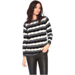 La Belle Parisienne Sweter Damski Elise M Szary. Szare swetry klasyczne damskie marki La Belle Parisienne, m, w paski. Za 129,00 zł.