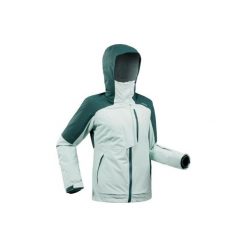 Kurtka narciarska freeride JKT SKI FR100 damska. Niebieskie kurtki damskie WED'ZE, s, bez wzorów, z elastanu, bez kaptura, narciarskie. Za 299,99 zł.