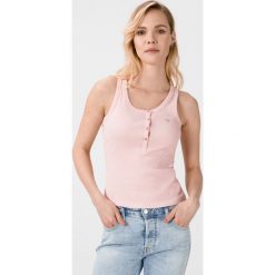 Guess Afrodite Podkoszulek Beżowy. Brązowe podkoszulki damskie Guess, s, z aplikacjami, z bawełny, bez kołnierzyka. Za 157,95 zł.