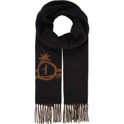 Vivienne Westwood SCARF Szal anthracite. Szare szaliki męskie marki Vivienne Westwood, bez wzorów, z wełny. Za 359,00 zł.
