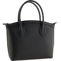Torebki klasyczne damskie: Skórzana torebka w kolorze czarnym – 36 x 26 x 15 cm
