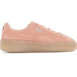 Trampki na grubej podeszwie Jr Suede Platform Jewel. Różowe buty dziewczęce sportowe Puma, ze skóry. Za 411,56 zł.