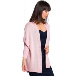 BeWear kardigan damski BK027 uni różowy. Różowe swetry damskie BeWear, bez wzorów. Za 239,00 zł.