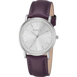 Zegarek kwarcowy w kolorze fioletowo-srebrnym. Szare, analogowe zegarki damskie Metropolitan, Smithfield, Crystal Deluxe & Co., srebrne. W wyprzedaży za 65,95 zł.