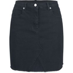 Forplay Fringe Denim Skirt Spódnica czarny. Czarne spódniczki damskie marki Forplay, l, bez wzorów, z jeansu. Za 121,90 zł.