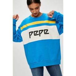 Pepe Jeans - Bluza Frankie. Szare bluzy rozpinane damskie Pepe Jeans, l, z nadrukiem, z bawełny, bez kaptura. W wyprzedaży za 259,90 zł.