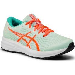 Buty ASICS - Patriot 12 Gs 1014A139 Bio Mint/Sunrise Red 300. Niebieskie buty sportowe damskie Asics, bez wzorów, z tworzywa sztucznego, sportowe, do biegania. Za 209,00 zł.