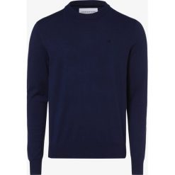 Calvin Klein Jeans - Sweter męski, niebieski. Niebieskie swetry męskie Calvin Klein Jeans, s, z haftami, z bawełny, bez kołnierzyka, bez kaptura. Za 359,95 zł.
