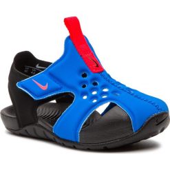 Sandały NIKE - Sunray Protect 2 (TD) 943827 400 Photo Blue/Bright Crimson. Niebieskie sandały chłopięce Nike, z tworzywa sztucznego, bez zapięcia. Za 129,00 zł.
