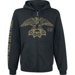 Bluzy męskie: Five Finger Death Punch LV Crest Bluza z kapturem rozpinana czarny