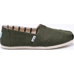 Toms - Espadryle Classic. Żółte espadryle damskie Toms, bez wzorów, ze skóry, bez obcasa. Za 199,90 zł.