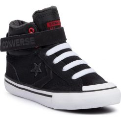 Sneakersy CONVERSE - Pro Blaze Strap Hi 665277C Black/Enamel Red/White. Czarne trampki chłopięce Converse, bez wzorów, ze skóry, bez zapięcia. W wyprzedaży za 159,00 zł.