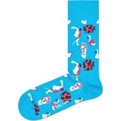 Happy Socks Park Skarpetki Niebieski. Niebieskie skarpetki męskie Happy Socks, bez wzorów, z elastanu. Za 47,95 zł.