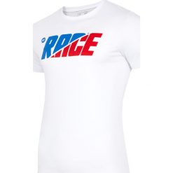 T-shirt męski TSM225 - biały. Białe koszulki męskie 4f, m, bez wzorów, bez kołnierzyka, bez rękawów. Za 59,99 zł.