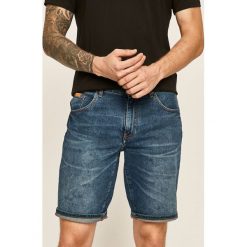 Armani Exchange - Szorty jeansowe. Niebieskie spodenki i szorty męskie Armani Exchange, bez wzorów, z elastanu, casualowe. Za 479,90 zł.