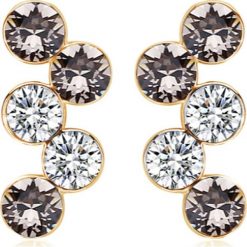 Pozłacane kolczyki-wkrętki z kryształkami Swarovski. Żółte kolczyki damskie Park Avenue, z kryształem, złote. W wyprzedaży za 39,95 zł.