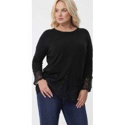 Czarny Sweter Missfortune. Czarne swetry damskie Born2be, xl, bez wzorów, bez rękawów, bez kaptura. W wyprzedaży za 64,99 zł.